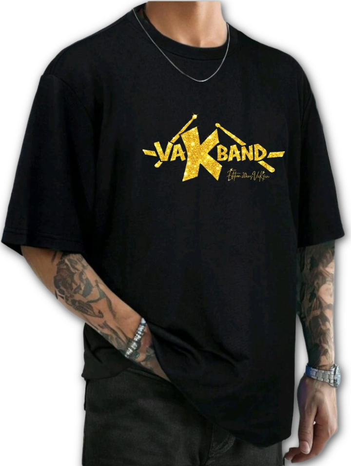 Tee-shirt noir homme - Édition limitée VKB or pailleté