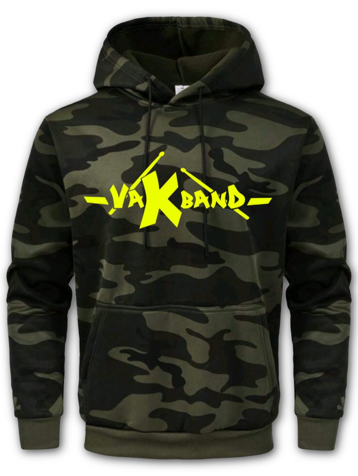 Sweat-shirt Camo - VKB (dos personnalisable - impression jaune fluo)