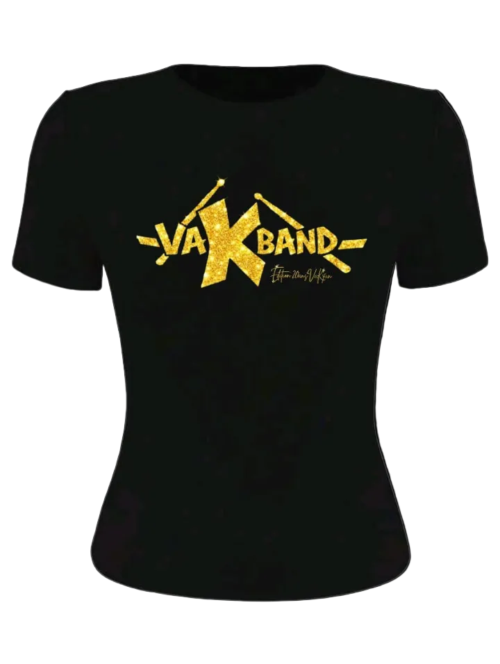 Tee-shirt noir femme - Édition limitée VKB or pailleté