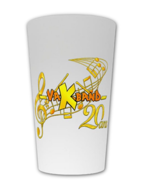 Gobelet (timbale) - Blanc VKB'20 orange et jaune