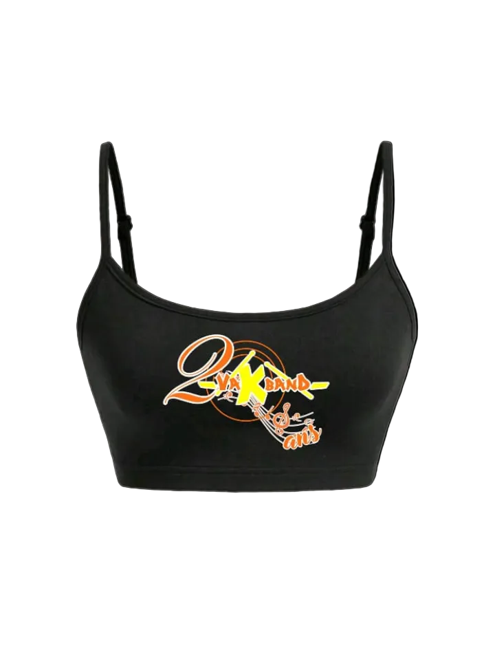 Crop top noir - VKB 20ans orange et jaune