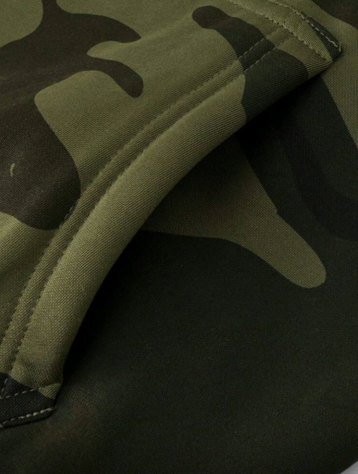 Sweat-shirt Camo - VKB (dos personnalisable - impression jaune fluo)
