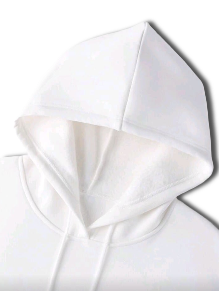 Sweat-shirt avec Capuche blanc - VKB 20's orange et jaune fluo