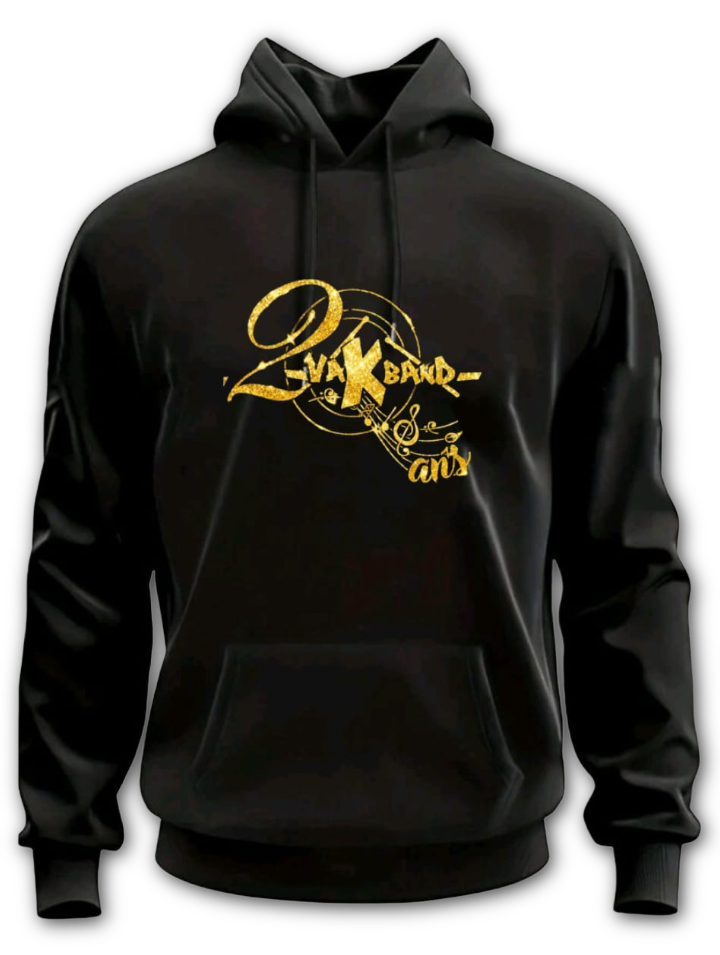Sweat-shirt avec Capuche noir - VKB 20's pailleté or