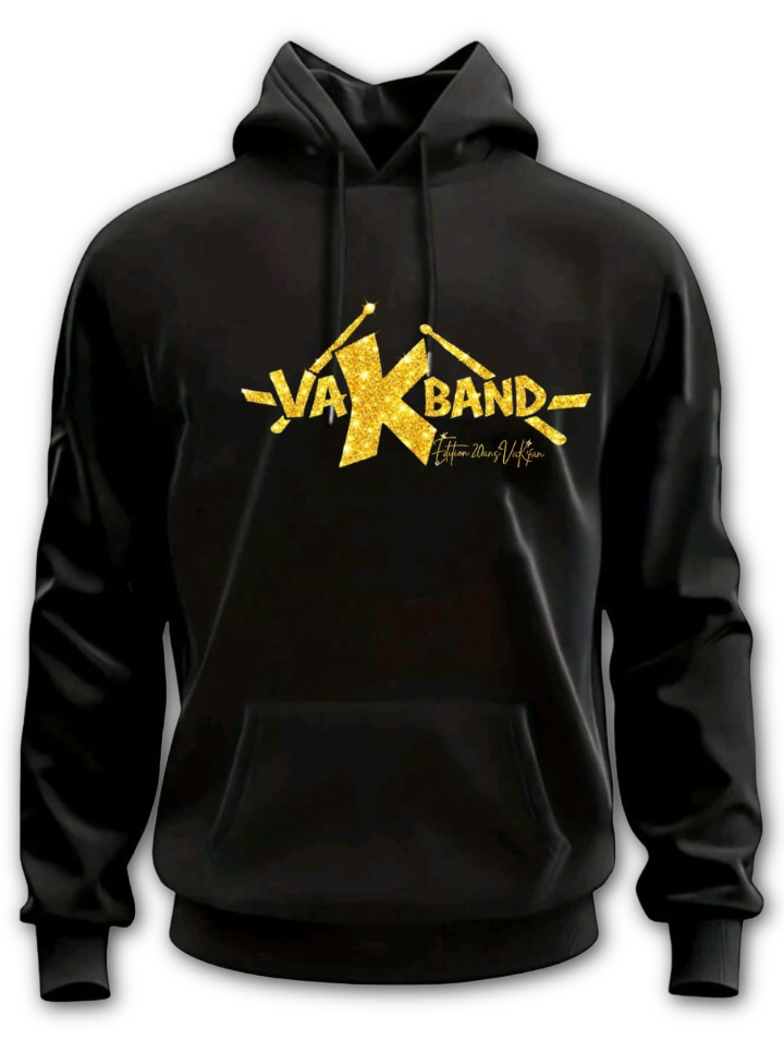 Sweat-shirt avec Capuche noir - VKB édition fan anniversaire - or pailleté